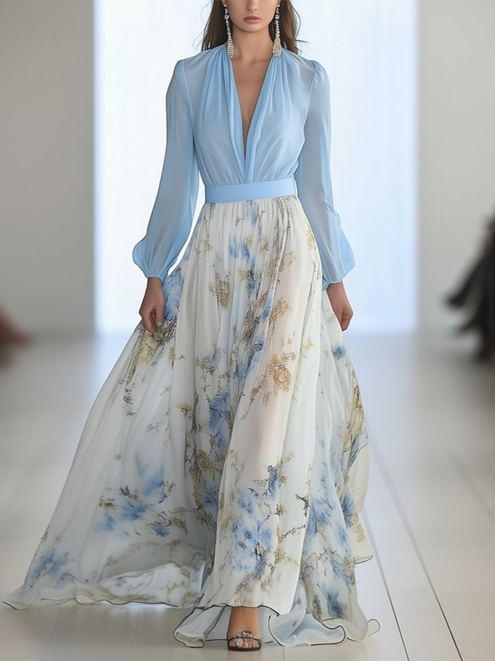Abigail | Robe Maxi avec Imprimé Floral Éblouissant