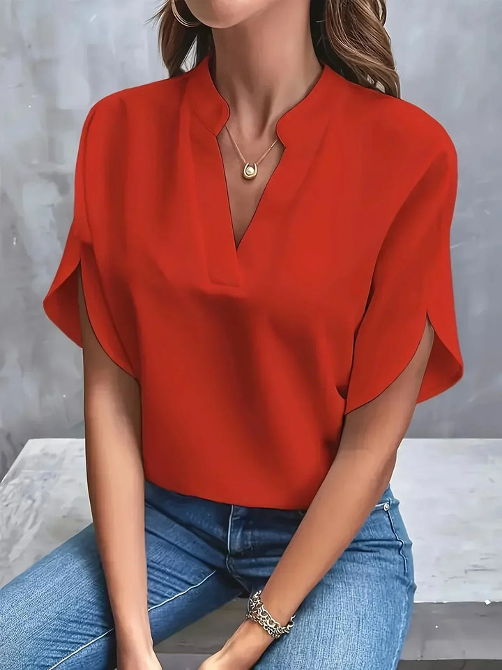 Thalia - Blouse V-Cou Élégante