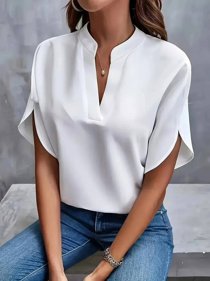 Thalia - Blouse V-Cou Élégante