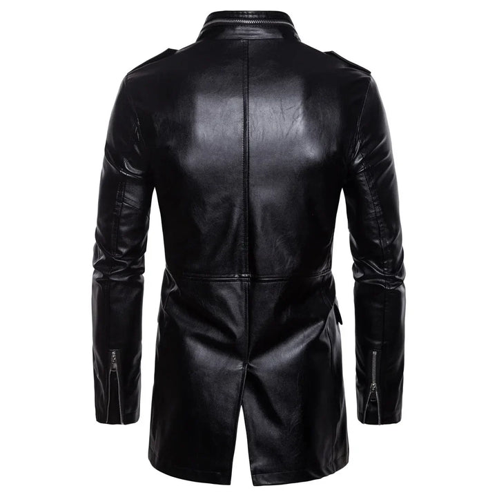 Victor™ | Manteau long noir au style militaire