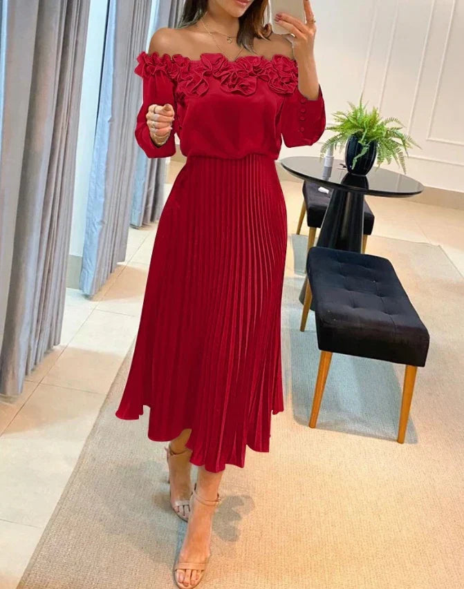 Aria™ | Robe Maxi Off-Shoulder Flottante