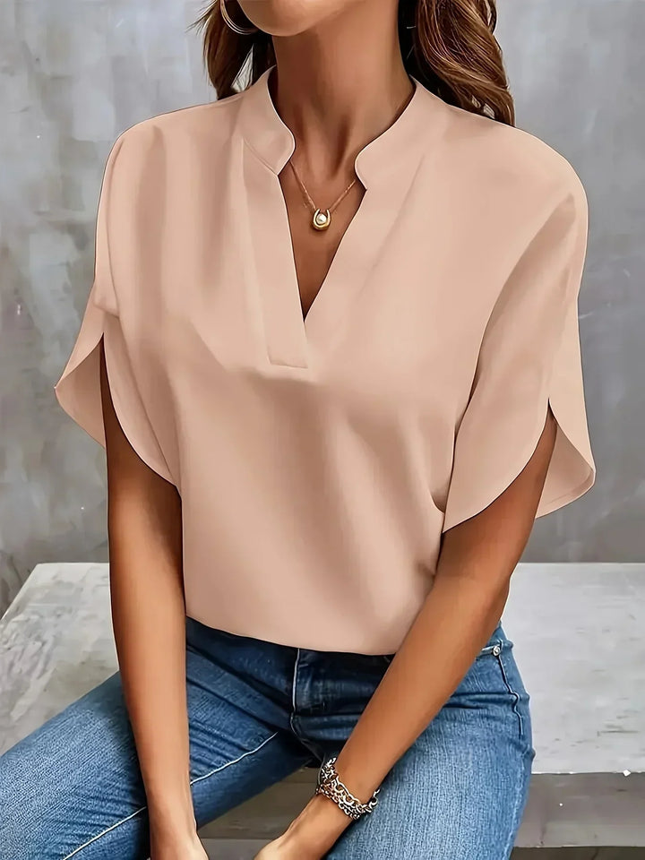 Thalia - Blouse V-Cou Élégante