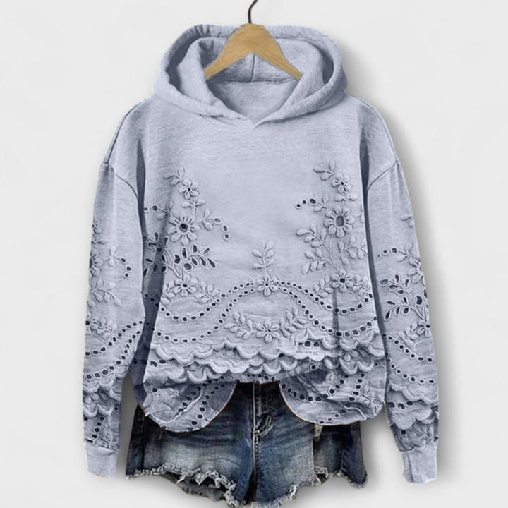 Grace – Sweat à capuche vintage avec imprimé floral