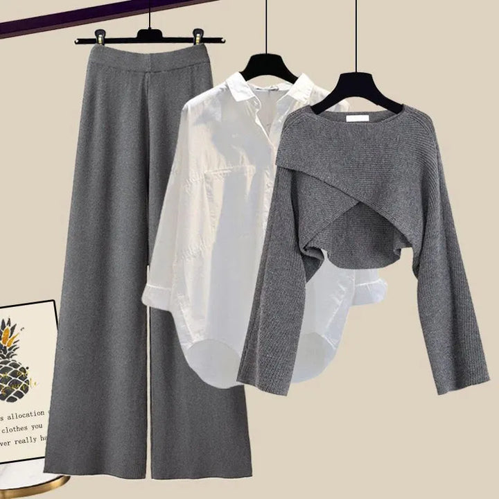 Tina | Ensemble en Tissu Doux à Trois Pièces avec Manches Longues