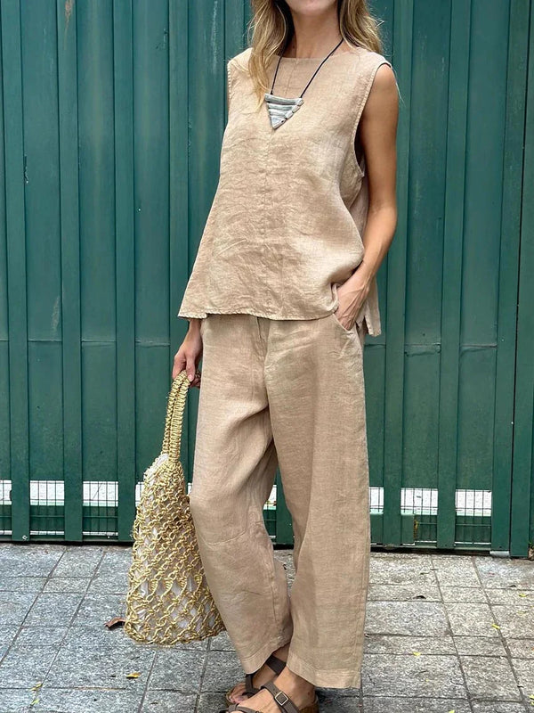 Viviana - Ensemble d'été en coton fait main
