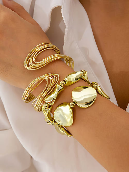 Bracelet Ouvert Géométrique