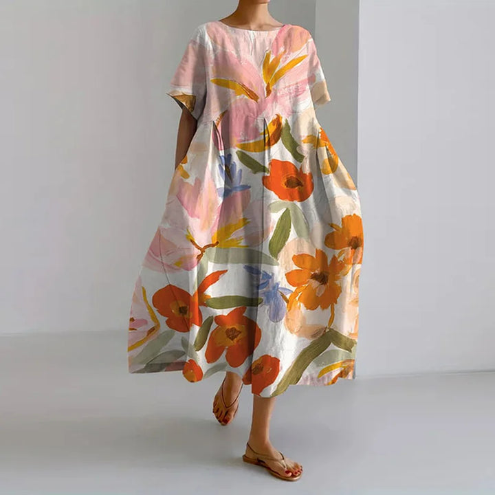VALENTINE | Robe fleurie d'été avec une coupe flatteuse et une liberté de mouvement