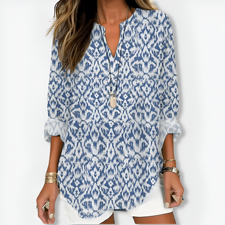 Annette™ | Col V Chic et Manches Longues
