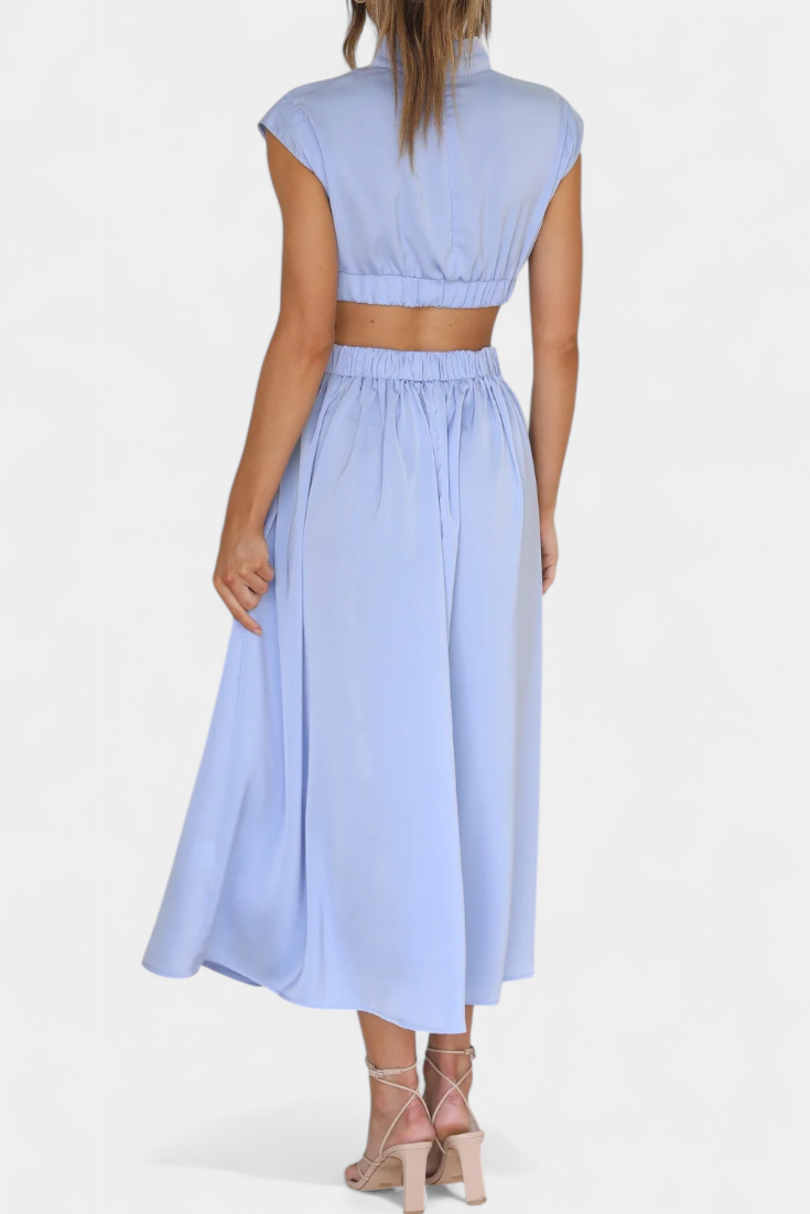 Bérénice | Ensemble robe fendue sur le côté