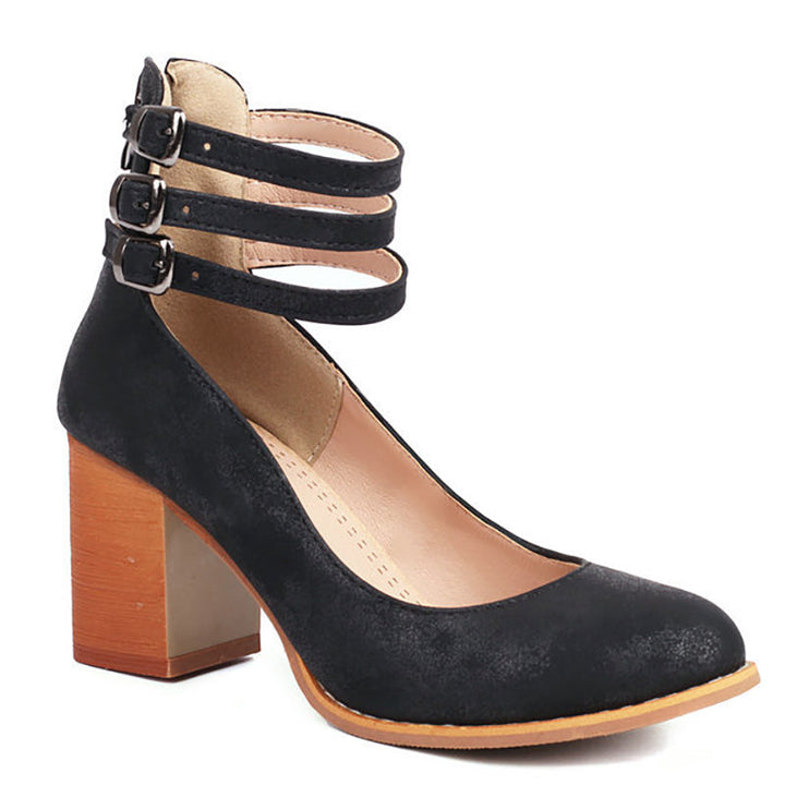 Caa™ | Sandales élégantes à talon épais et bride de cheville pour un look sophistiqué
