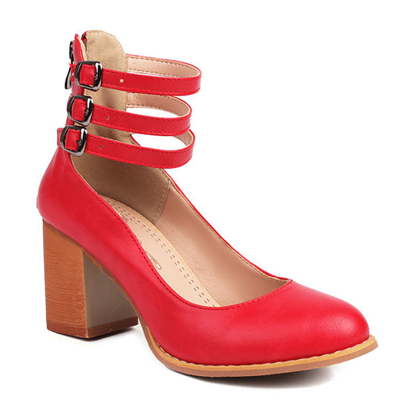 Caa™ | Sandales élégantes à talon épais et bride de cheville pour un look sophistiqué
