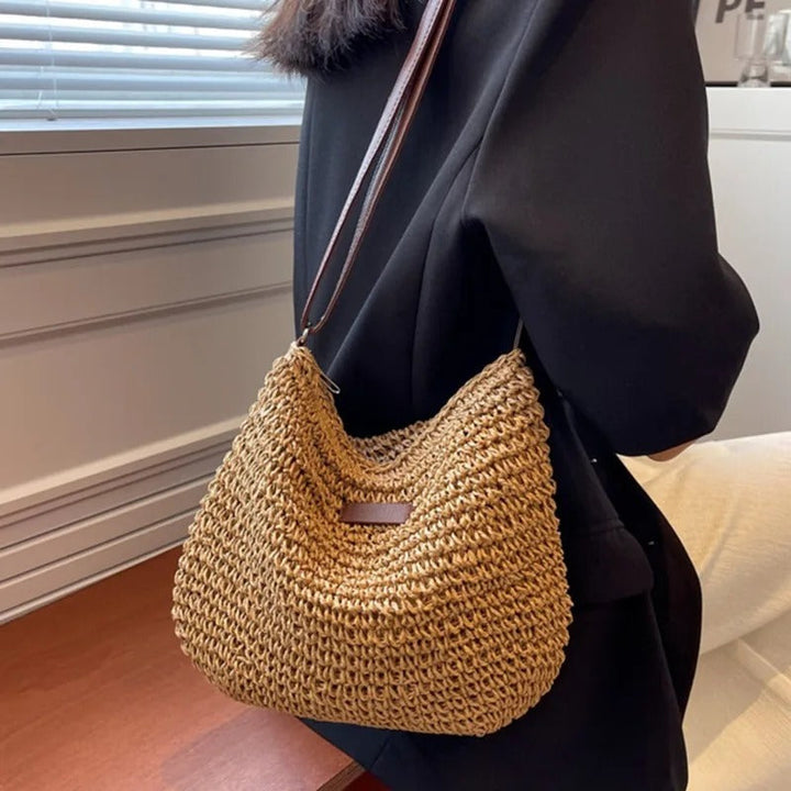 Sac à bandoulière en paille