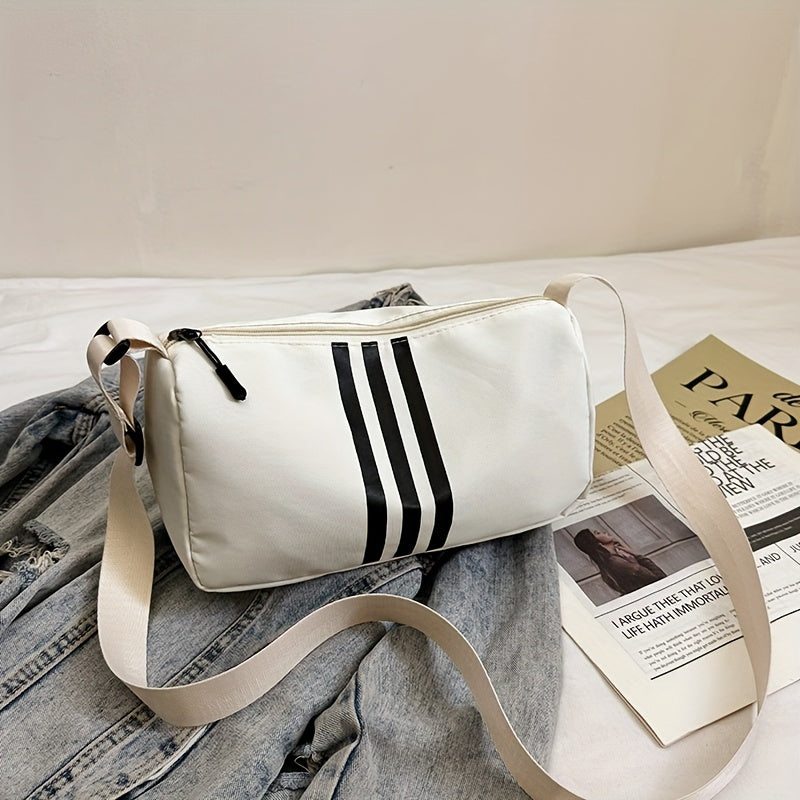 Sac à Bandoulière Casual à Rayures pour Femme