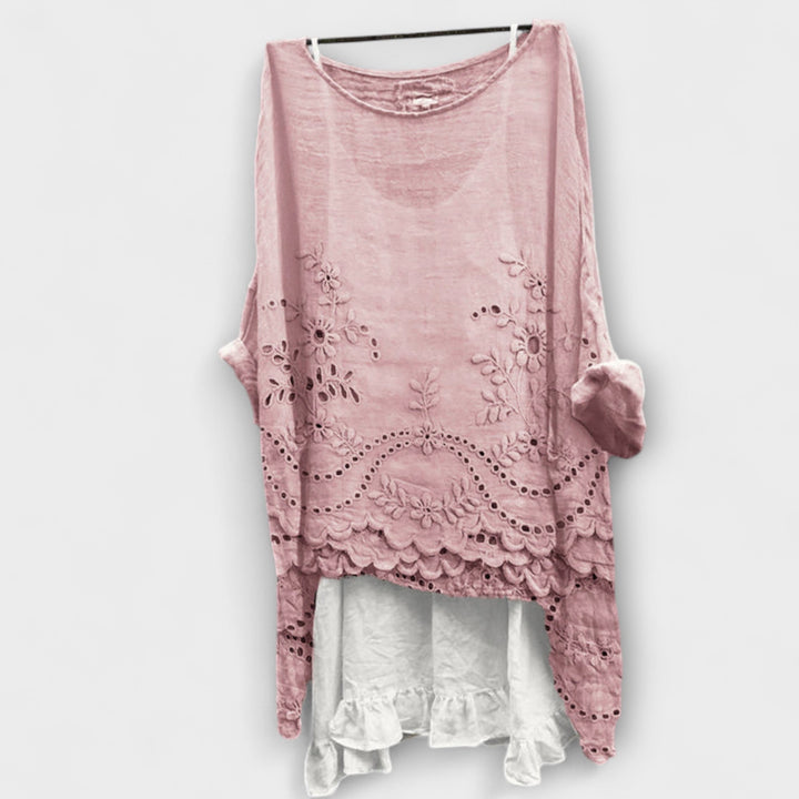 Ella - Blouse avec ourlet à double couche