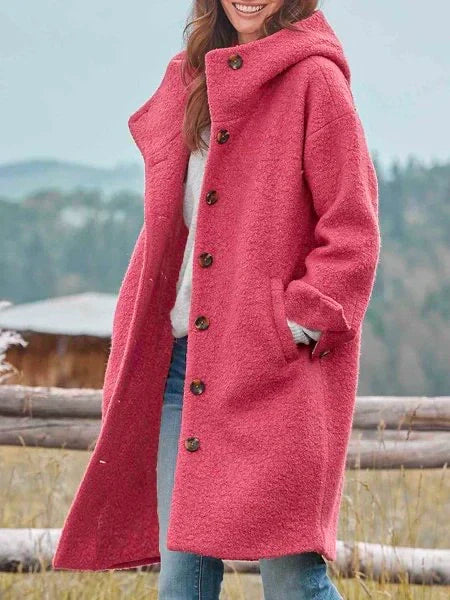 Audrey - Veste d'extérieur à boutons confortable