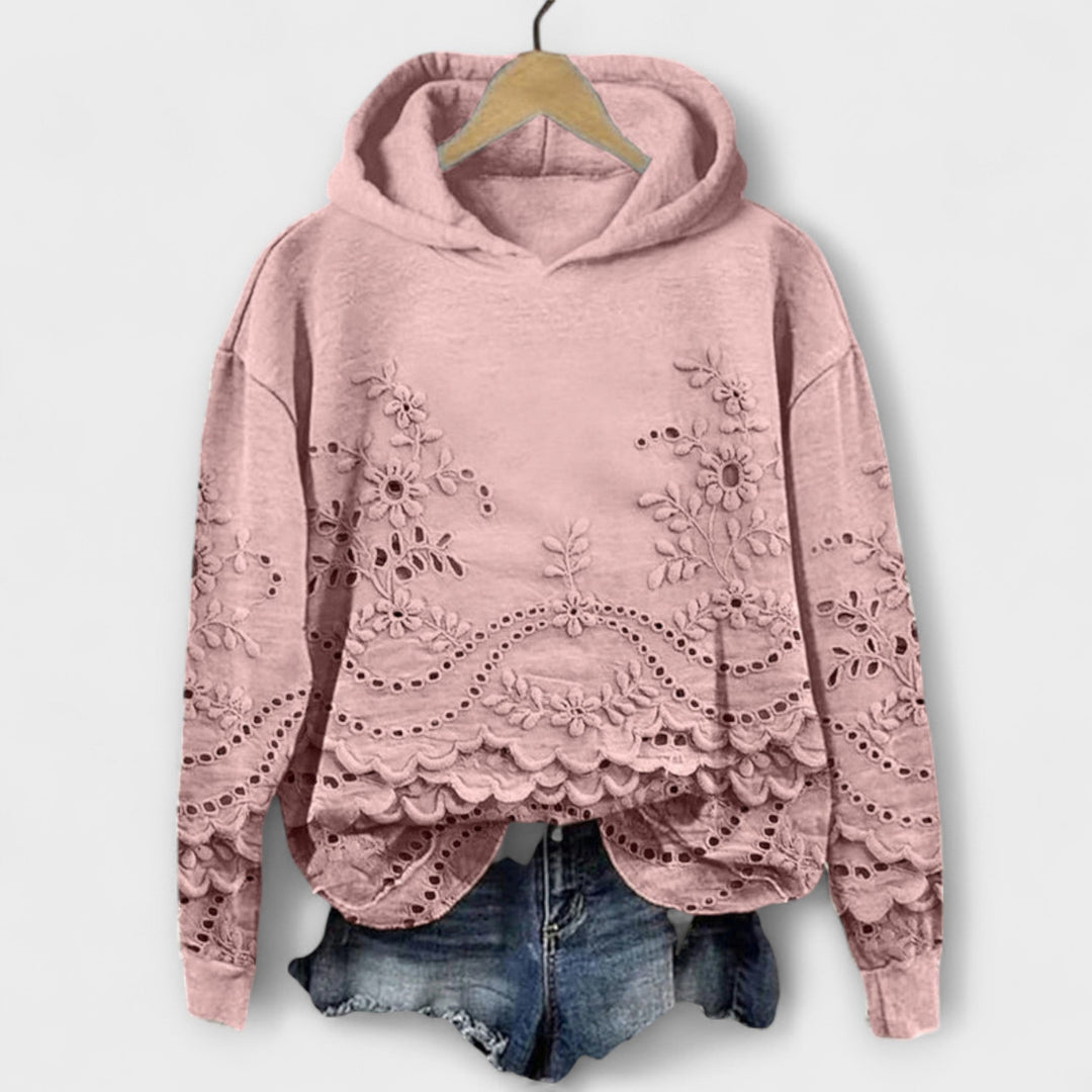 Grace – Sweat à capuche vintage avec imprimé floral