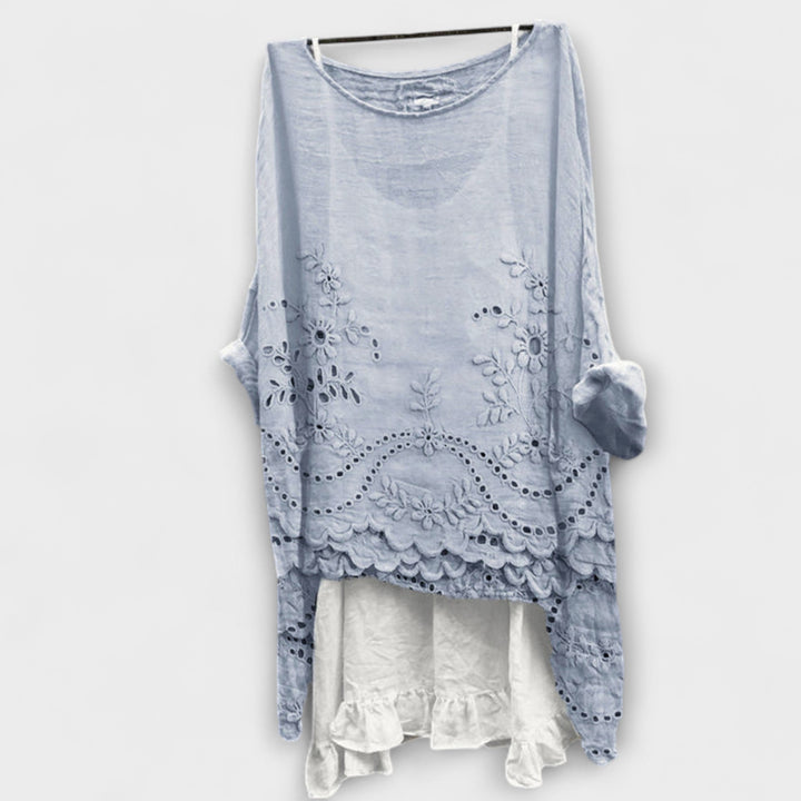 Ella - Blouse avec ourlet à double couche