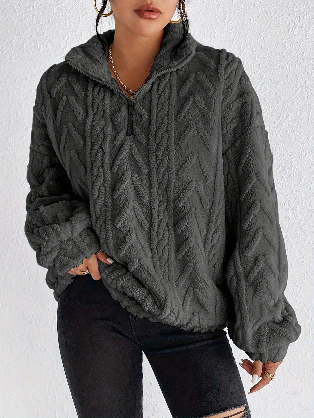 Aila - Pull Zippé Fluffy