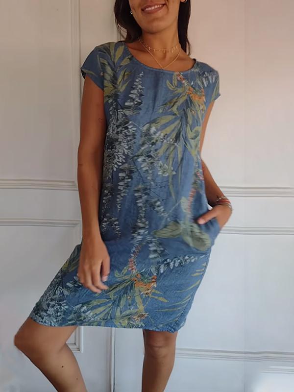 Annelinn - Robe Confortable à Col Rond