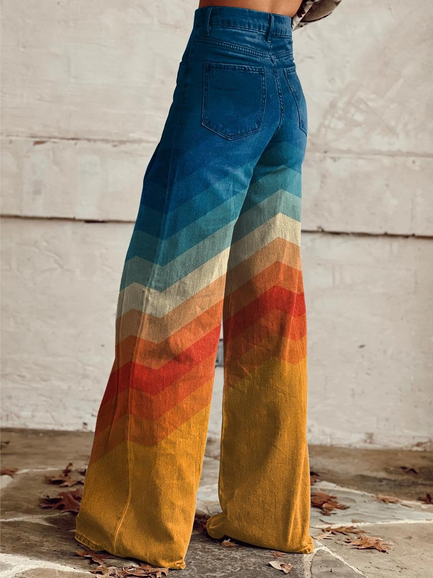 Arianna | Pantalons élégants avec imprimé zigzag moderne