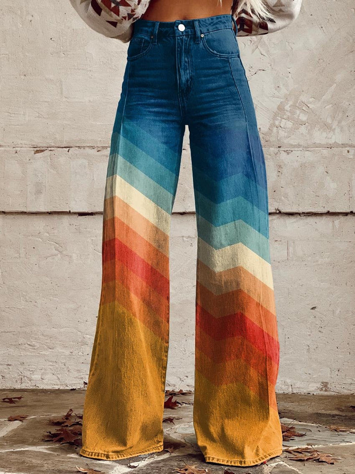 Arianna | Pantalons élégants avec imprimé zigzag moderne