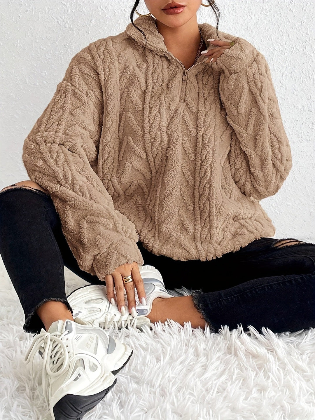 Aila - Pull Zippé Fluffy