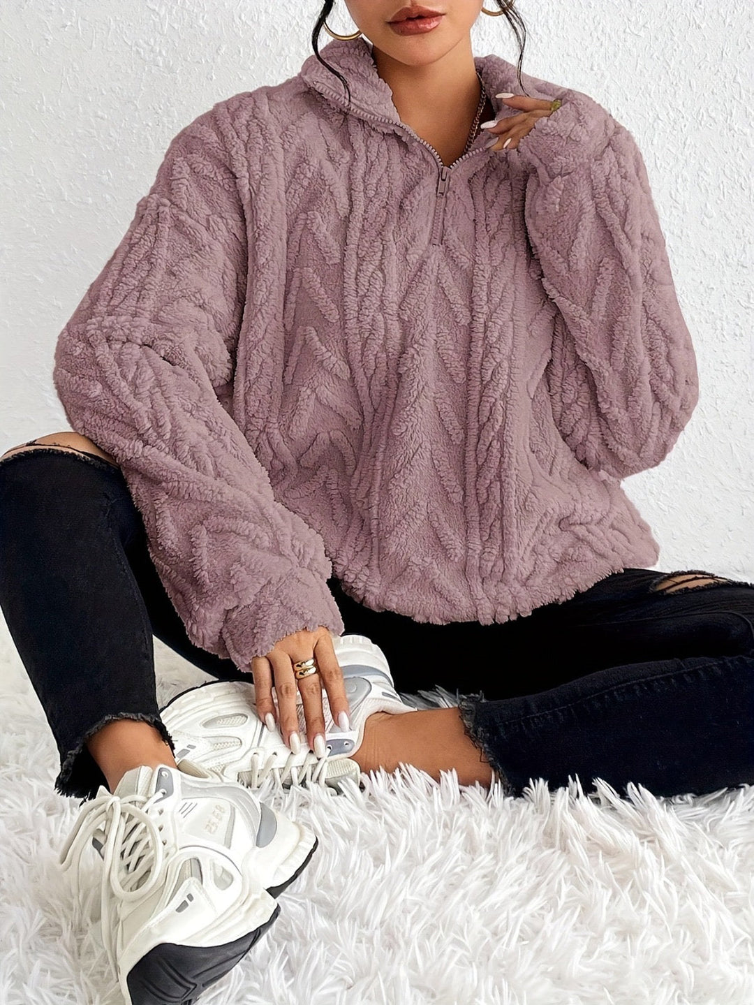 Aila - Pull Zippé Fluffy