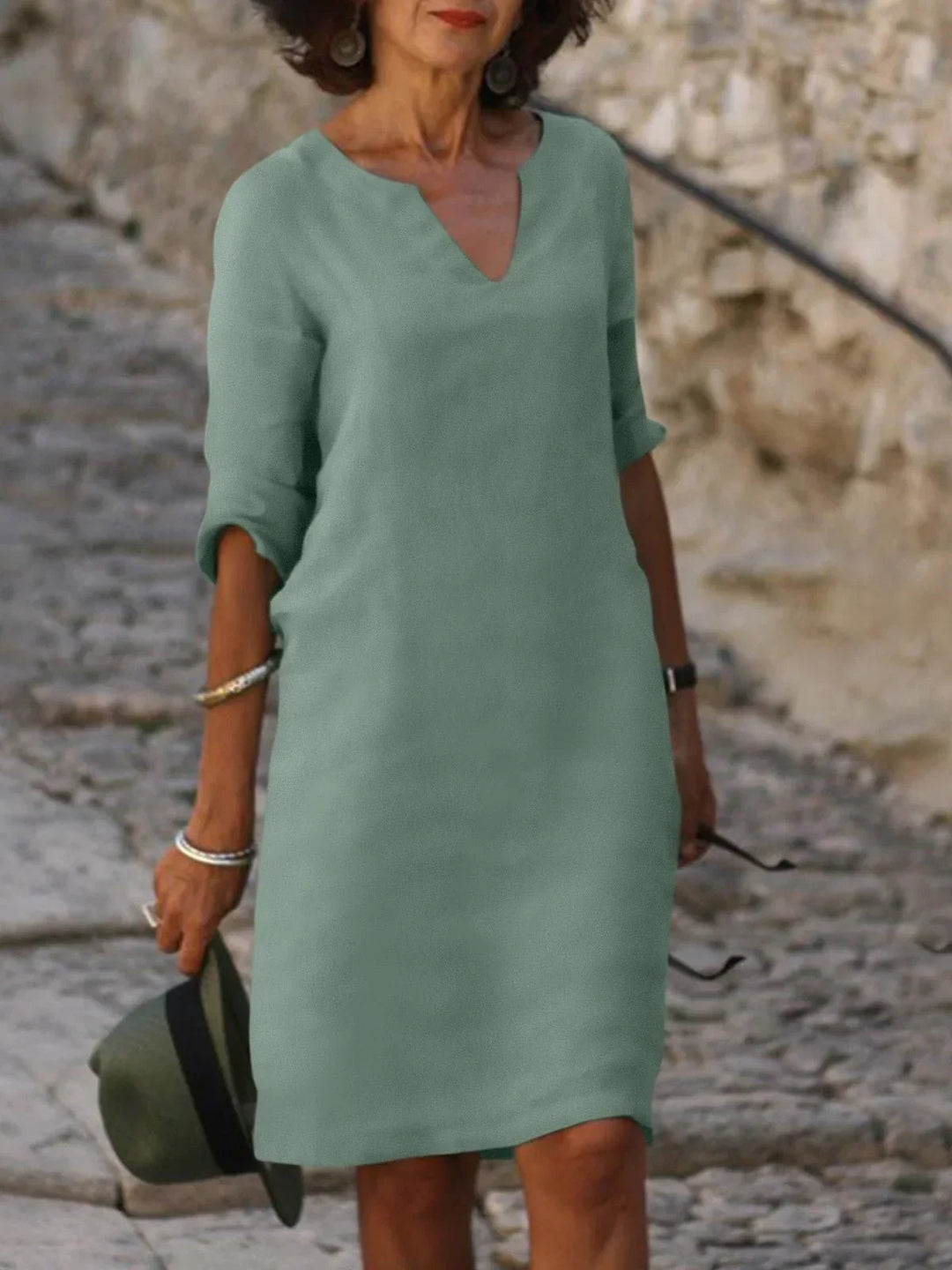 Saoirse | Robe à col en V qui cache le ventre