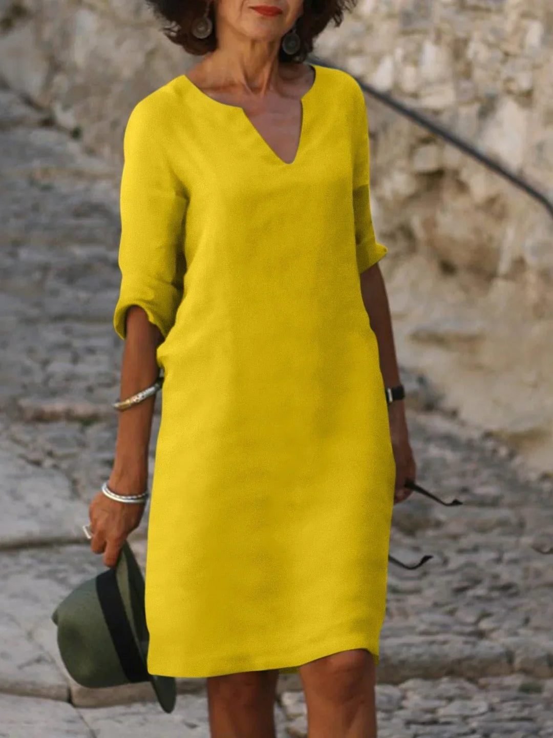 Saoirse | Robe à col en V qui cache le ventre
