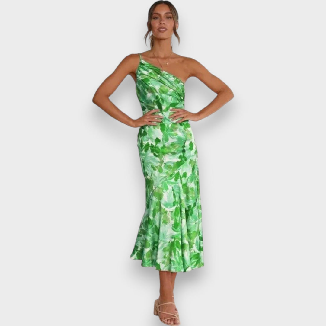 Celie™ | Robe à Épaule Unique Florale
