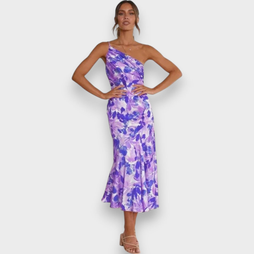 Celie™ | Robe à Épaule Unique Florale